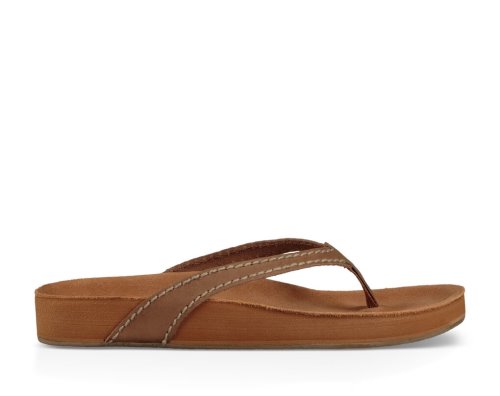 Sanuk She Loungey Leather - Sanuk Flip Flops Womens Brown - Philippines YGZVEU649